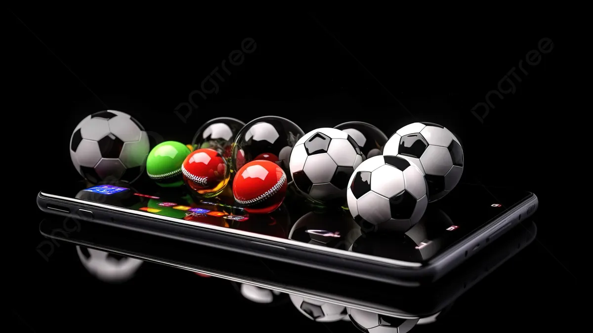 pngtree sport balls and bet live concept on a 3d smartphone picture image 3929245